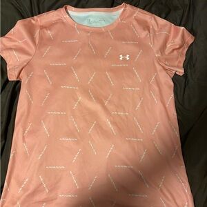 Under Armour Coral Pink Logo Performance Tee